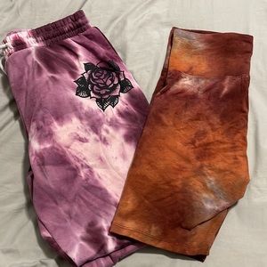 Tie Dye Comfort Bundle. Sweatpants & Biker Shorts